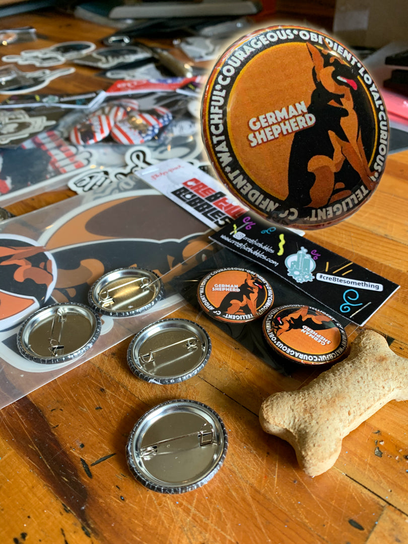 German Shepherd Button