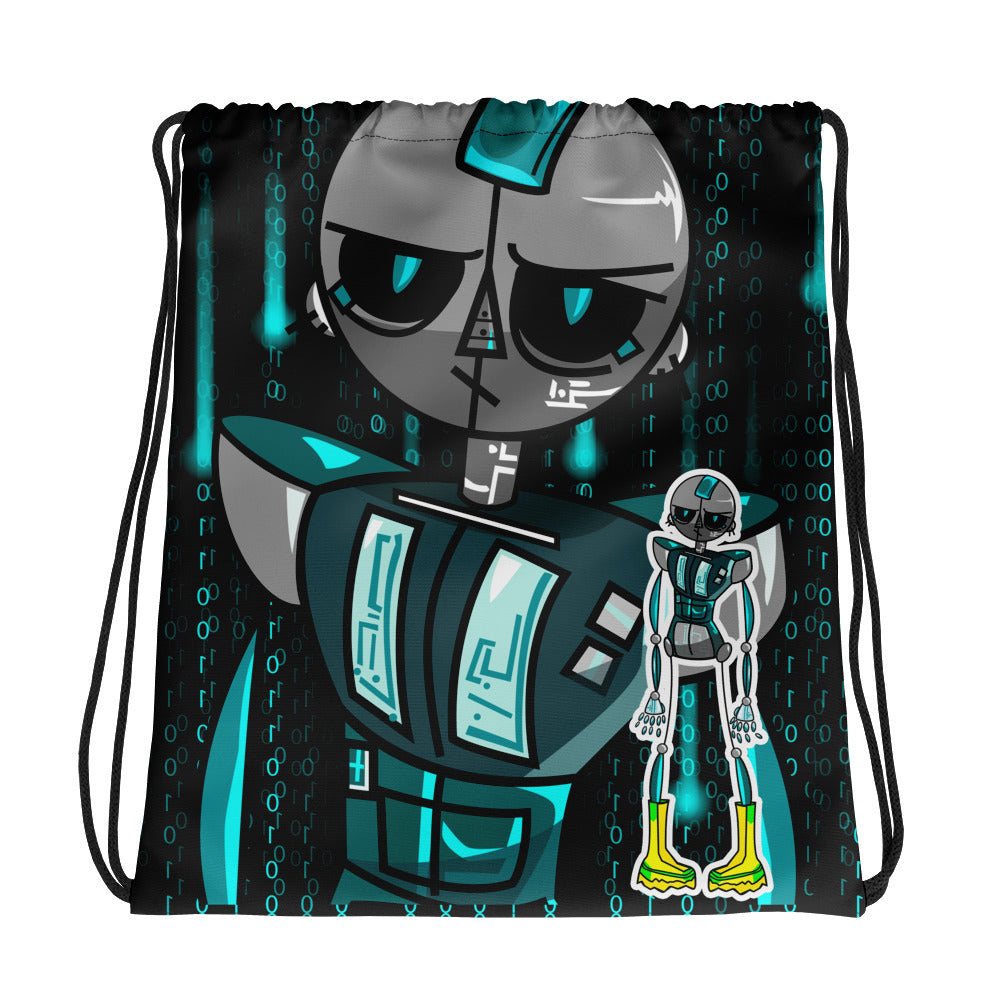 Mecha3 Matrix Drawstring bag