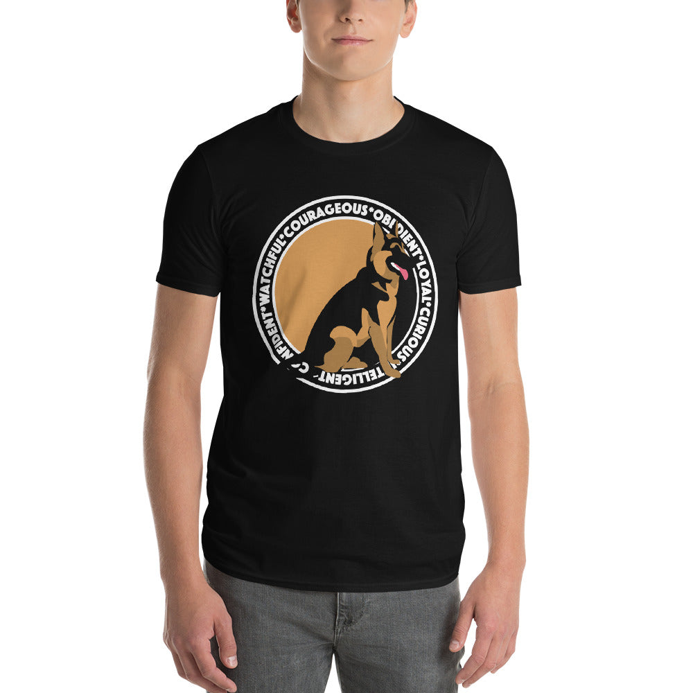 black German shepherd tee