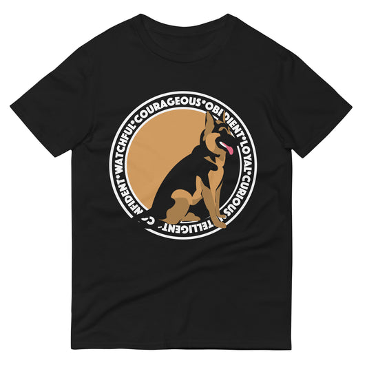 German shepherd black t-shirt