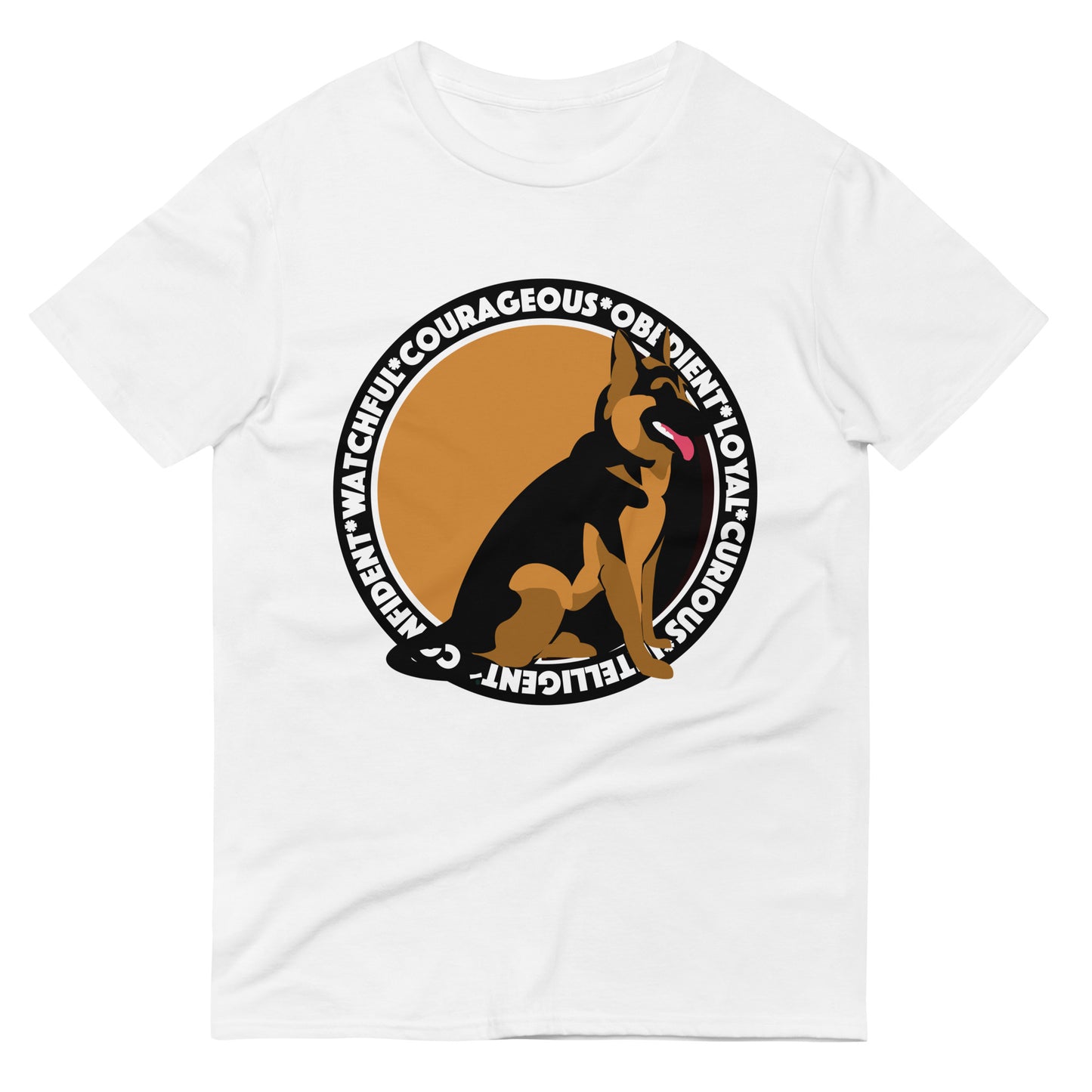 white German shepherd t-shirt