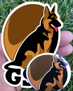 German Shepherd Stickers & Buttons