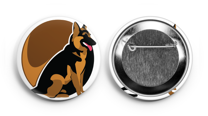 German Shepherd Stickers & Buttons