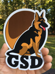 German Shepherd Stickers & Buttons