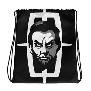 Evil Abe Drawstring bag