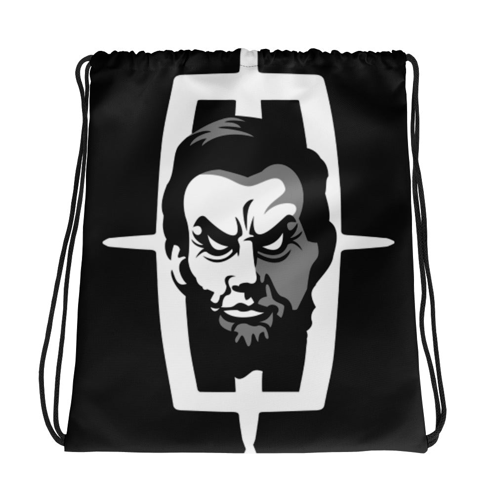 Evil Abe Drawstring bag