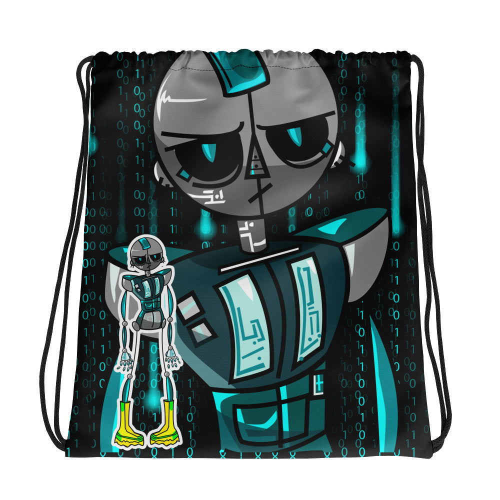 Mecha3 Matrix Drawstring bag