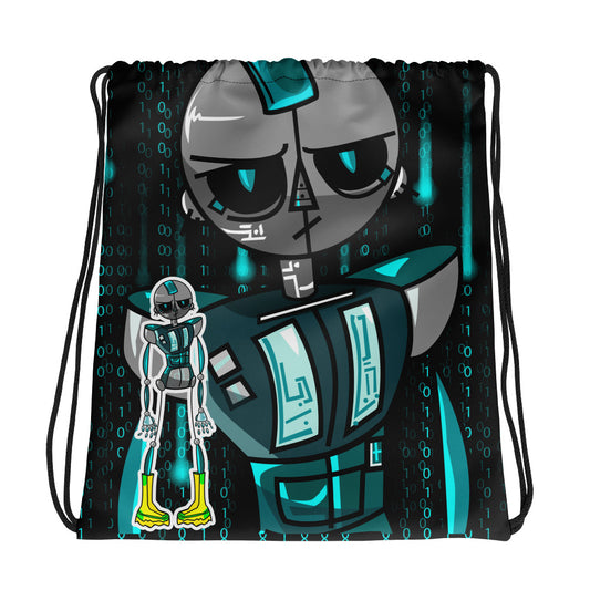 Mecha3 Matrix Drawstring bag