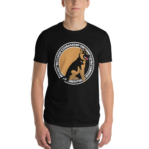 black German shepherd tee