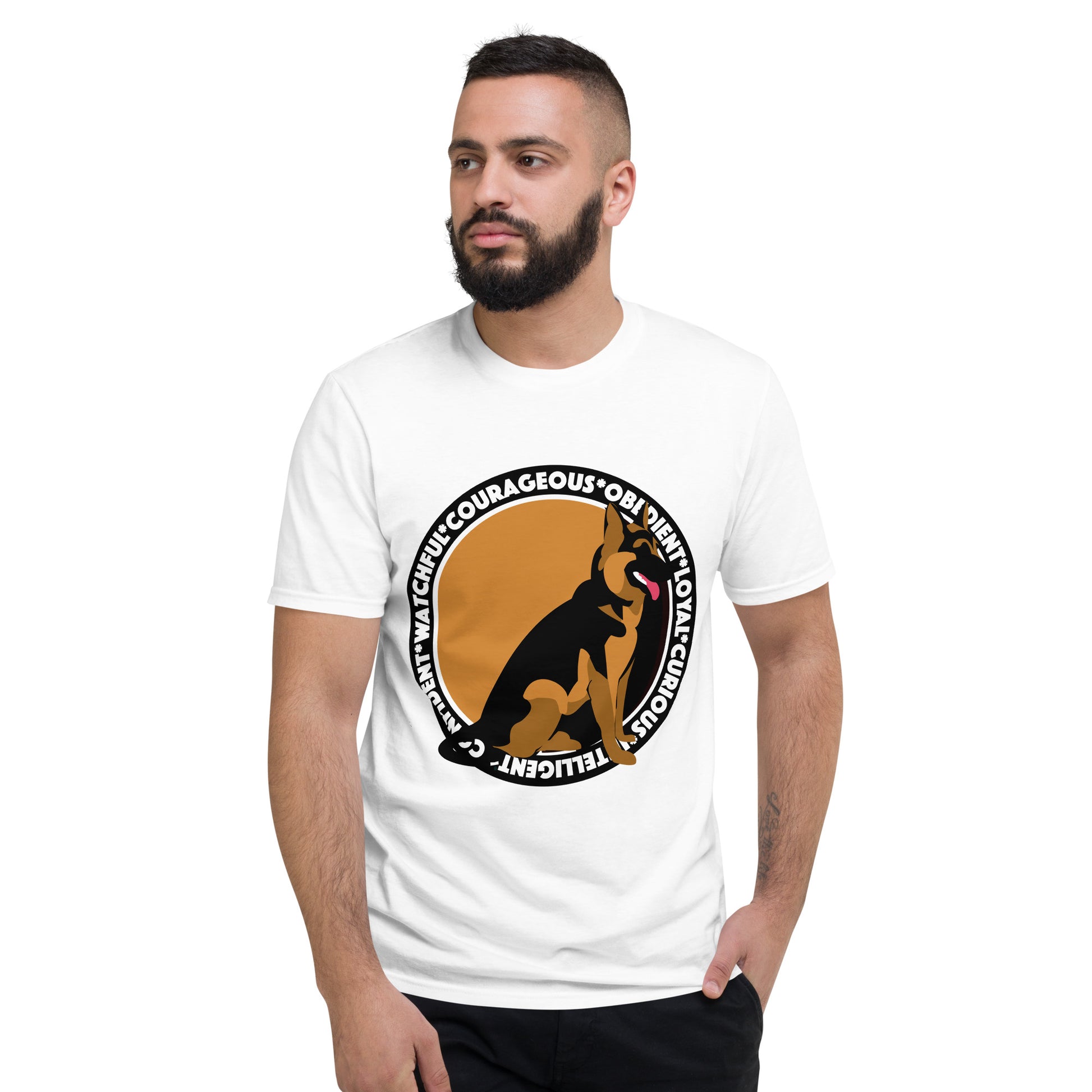 German Shepherd t-shirt in white